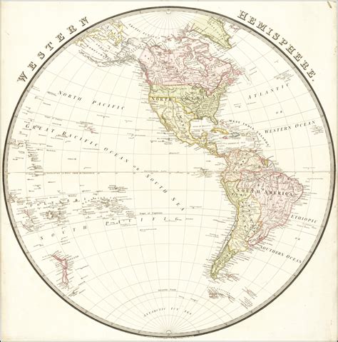 MAP Map Of The Western Hemisphere